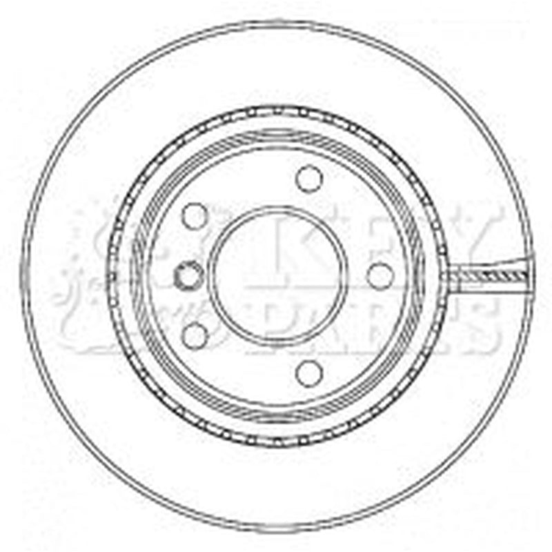 Key Parts Rear Brake Vented Discs & Pads fits BMW 3 2004-2013