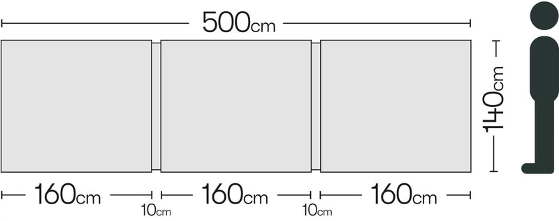 Quest Falcon Pro AirShield 500 Windbreak (3 panels - mid grey) Quest Leisure - Dynamic Drive