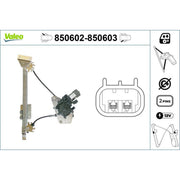 Valeo Electric Window Regulator Lifter Right Rear 850603
