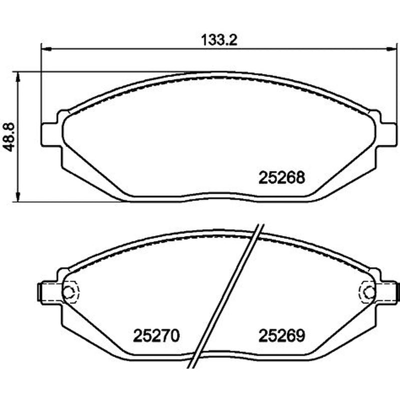 DON Front Brake Pad Set fits Chevrolet Spark 2010 on 1.0 1.2