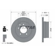 Textar 2 x Vented Rear Brake Discs 92341003-x2