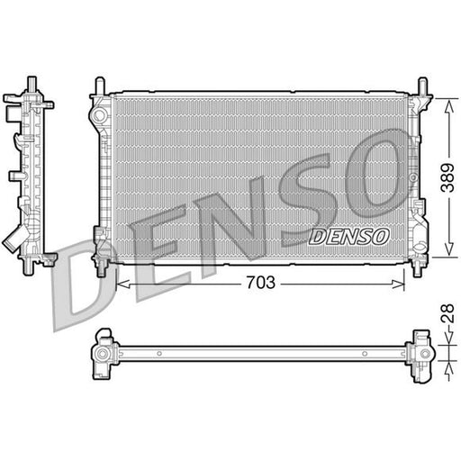 Denso Engine Radiator fits Ford Tourneo Connect 2002-2013 1.8