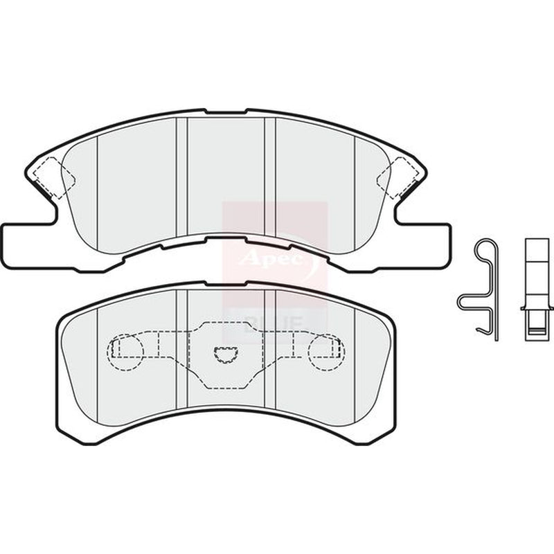 Apec Front Brake Pad Set fits Daihatsu Charade VI 2003 on 0.7 1.0