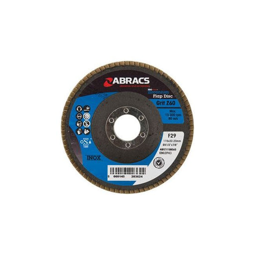Connect Abracs Zirconium Flap Discs 115mm x P60 5pc 32083 Tool Connection - Dynamic Drive