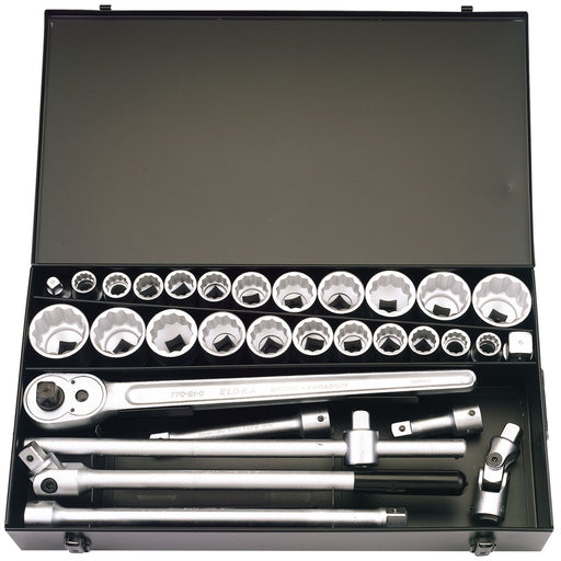 Draper Metric and Imperial Socket Set, 3/4" Sq. Dr. (31 Piece) 00335 Draper - Dynamic Drive