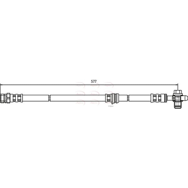 Apec Brake Hydraulic Hose Line Front fits VW Jetta III 2004-2010 1.6 1.9 2.0