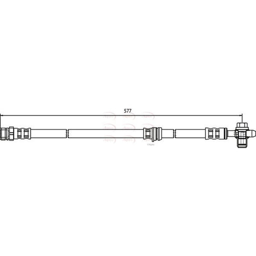 Apec Brake Hydraulic Hose Line Front fits VW Jetta III 2004-2010 1.6 1.9 2.0