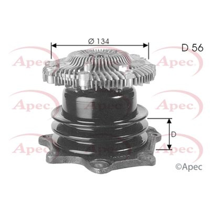 Apec Engine Cooling Water Pump fits Nissan Cabstar 1989-1992 2.5