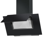Baridi Angled Chimney Cooker Hood with Carbon Filters & LED Lamp - Black Glass Baridi - Dynamic Drive