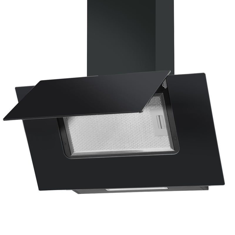 Baridi Angled Chimney Cooker Hood with Carbon Filters & LED Lamp - Black Glass Baridi - Dynamic Drive