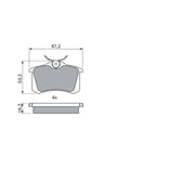 Bosch Front & Rear Pads fits Citroën C3 I 2003-2011 1.4