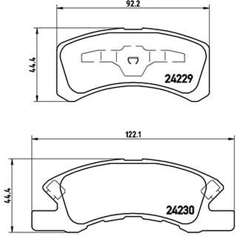 Brembo 4 x Front Brake Pad Set fits Daihatsu Charade VI 2003 on 0.7 1.0