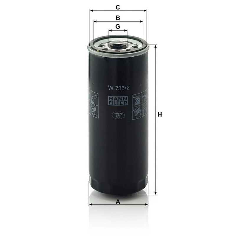MANN-FILTER Engine Oil Filter fits Audi A6 C5 1998-2005 3.7 4.2