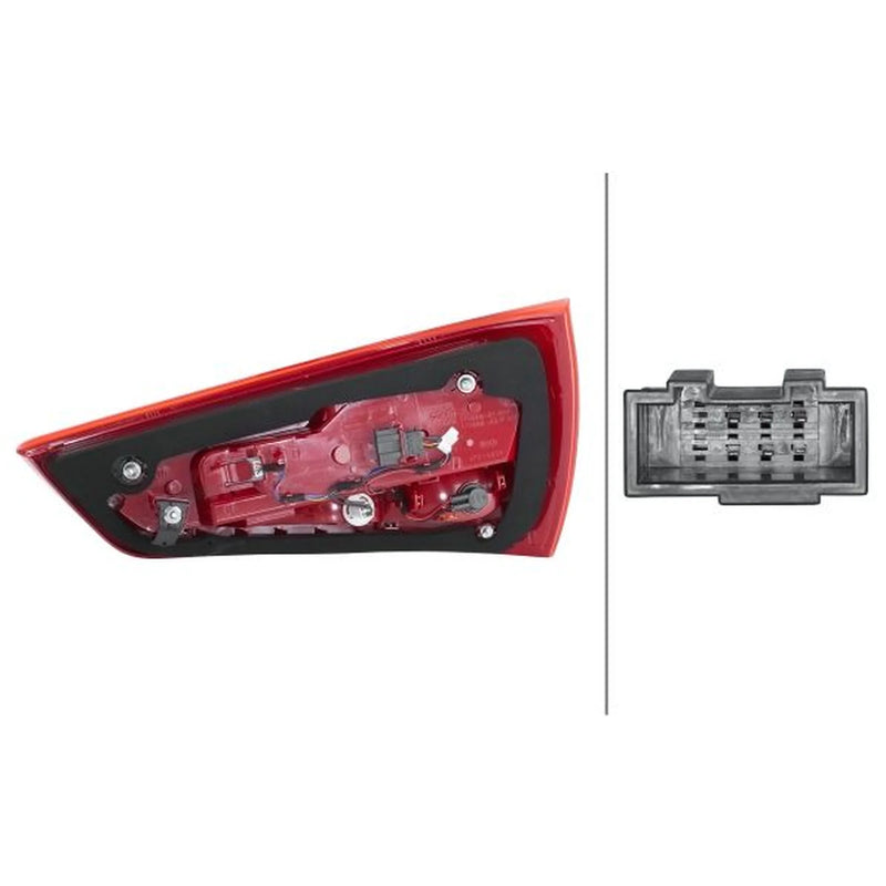 Hella Tail Light / Lamp W16W Left fits Audi A1 2010-2015 1.2 1.4 1.6 2.0