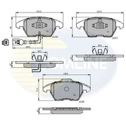 Comline Front & Rear Brake Discs & Pads fits VW Golf V 2004-2009 2.0