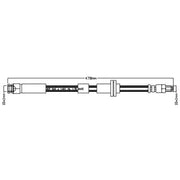 Juratek Brake Hydraulic Hose Line Right JBH1044