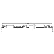 Abtex Brake Hydraulic Hose Line Front fits Fiat Punto 1999-2012