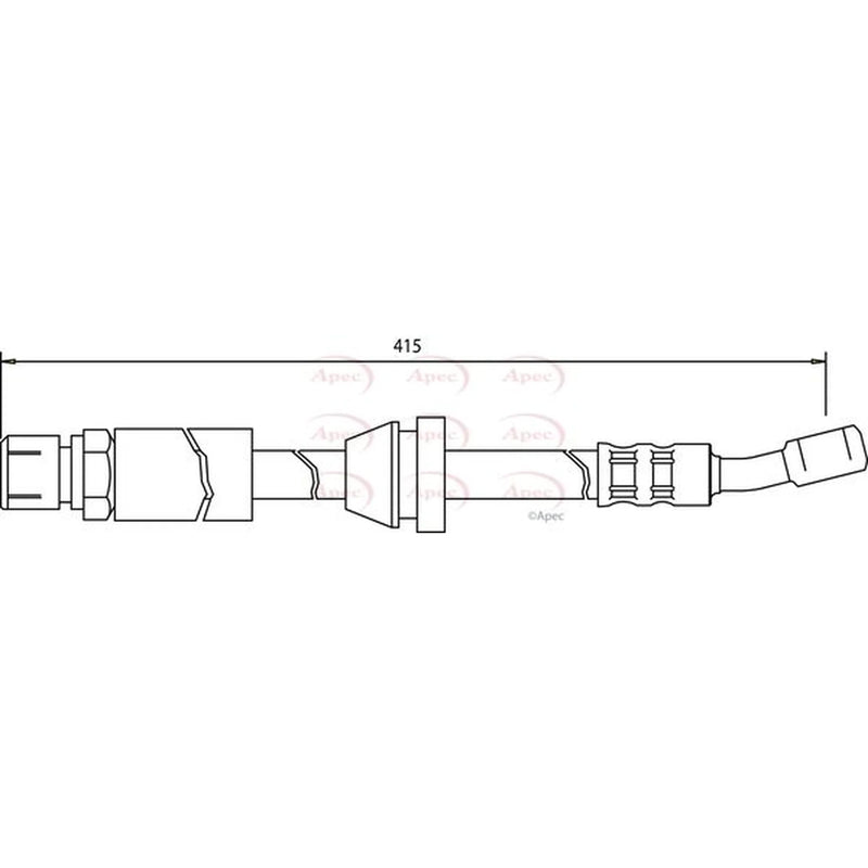 Apec Brake Hydraulic Hose Line Front HOS3499