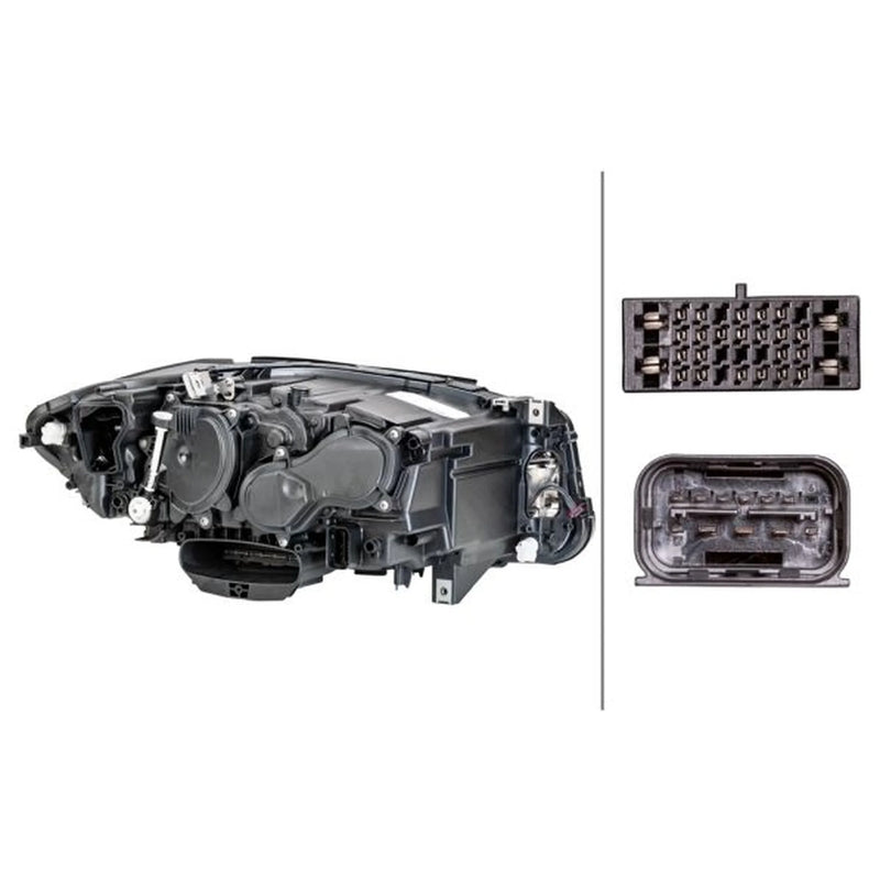 Hella Headlight Headlamp LED Left fits BMW 5 2010-2017