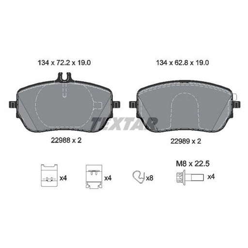 Textar Front Brake Pad Set 2298801