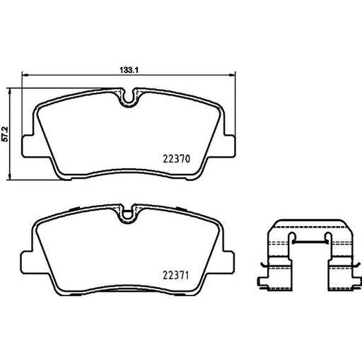 DON Rear Brake Pad Set fits Hyundai H350 2015 on 2.5