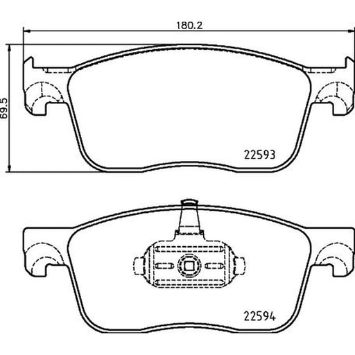 DON Front Brake Pad Set fits Citroën Dispatch III 2016-2025 1.5 1.6 2.0 2.2