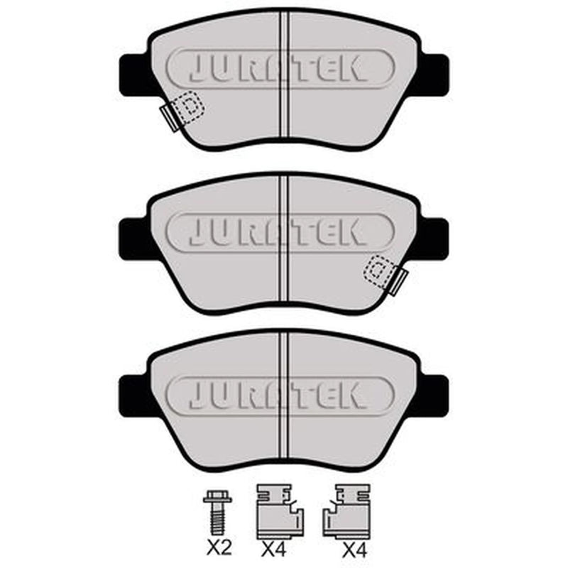 Juratek Front Brake Pad Set fits Opel Adam 2012-2019 1.0 1.2 1.4