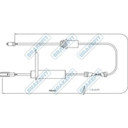 Apec Handbrake Cable Right Rear BBC3279