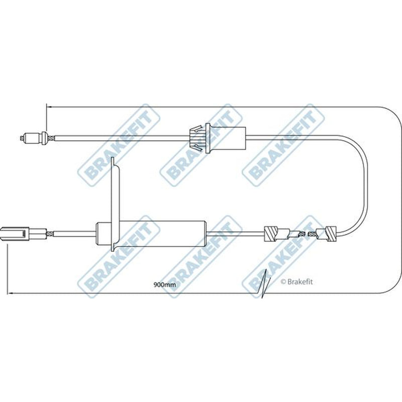 Apec Handbrake Cable Right Rear fits Mercedes-Benz C-Class 2000-2008