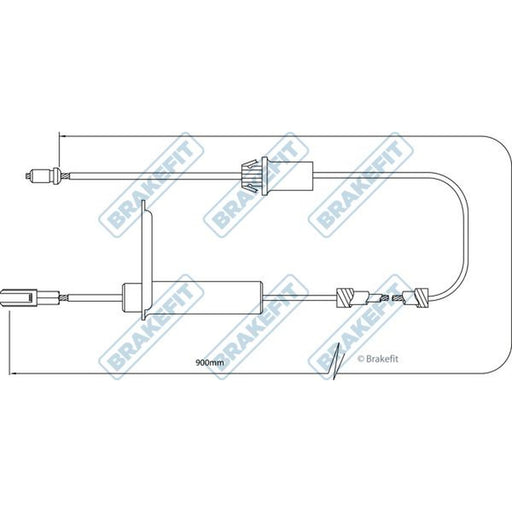 Apec Handbrake Cable Right Rear fits Mercedes-Benz C-Class 2000-2008