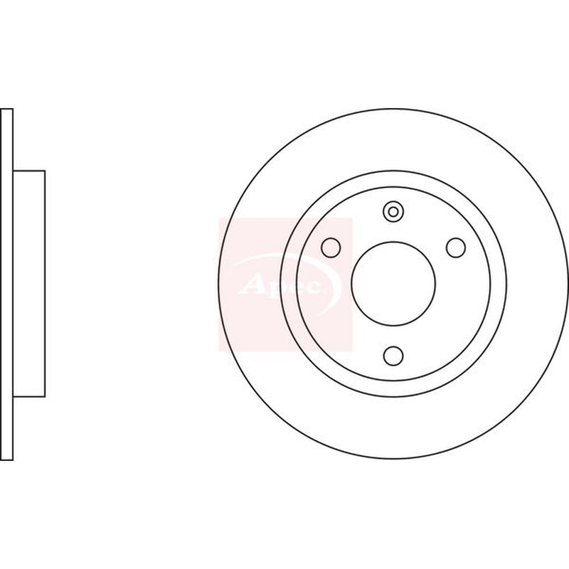 Apec Front Brake Solid Discs & Pads fits Citroën Ax 1986-1998