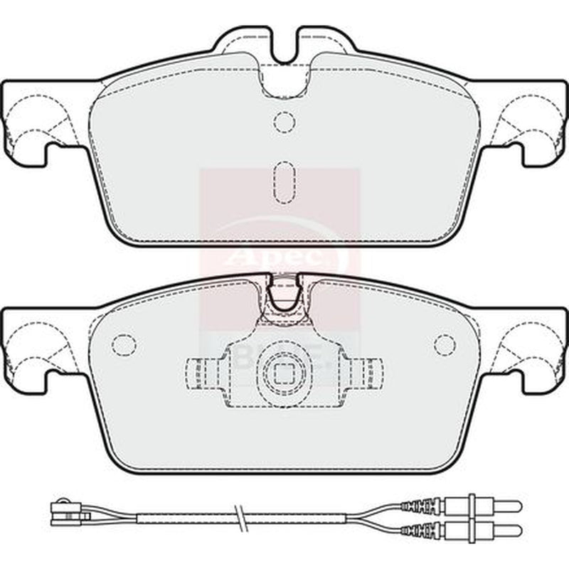 Apec Front Brake Pad Set fits Peugeot 508 I 2010-2018 1.6 2.0