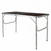 Leisurewize Folding Camping Table with Adjustable Legs Outdoor 120x60x70CM