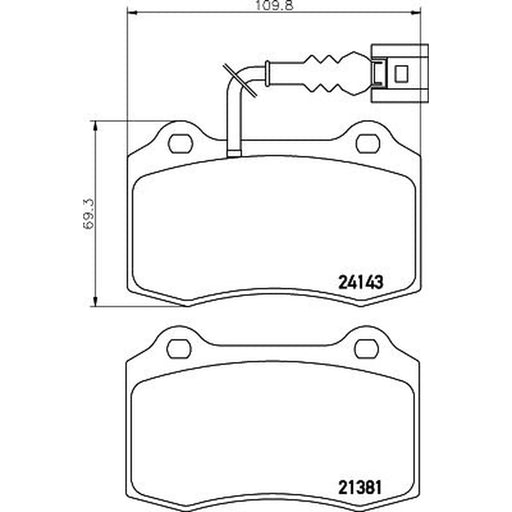Mintex Front Brake Pad Set fits Seat Leon 2002-2006 1.8