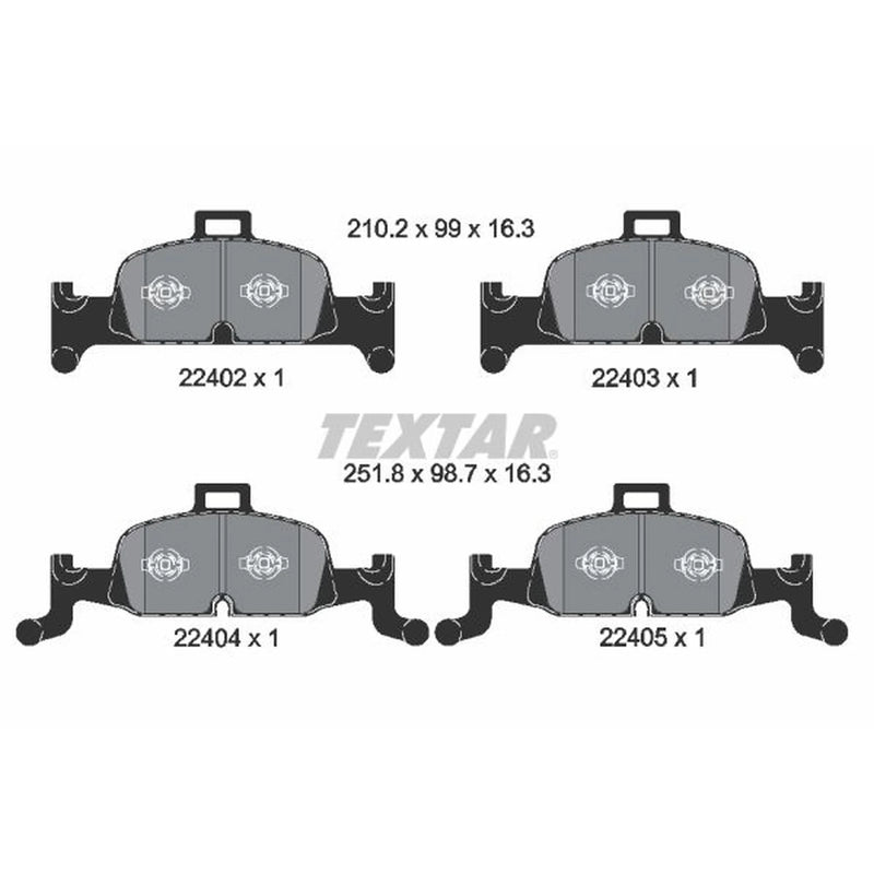 Textar Front Brake Pad Set 2240201