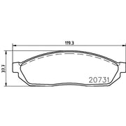 Mintex Front Brake Pad Set fits Bedford Rascal 1986-1990 0.9 1.0