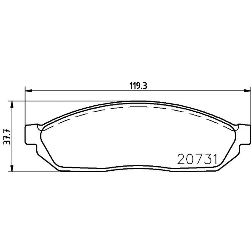 Mintex Front Brake Pad Set fits Bedford Rascal 1986-1990 0.9 1.0