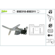 Valeo Electric Window Regulator Lifter Left Front 850310