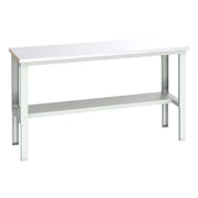 Bott Cubio Adjustable Bench with Half Shelf, Steel Clad Top 2000 x 750mm