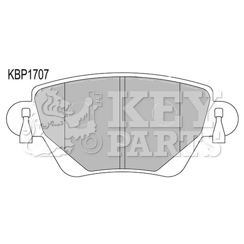 Key Parts 4 x Rear Brake Pad Set fits Ford Mondeo 2000-2007 1.8 2.0 2.5