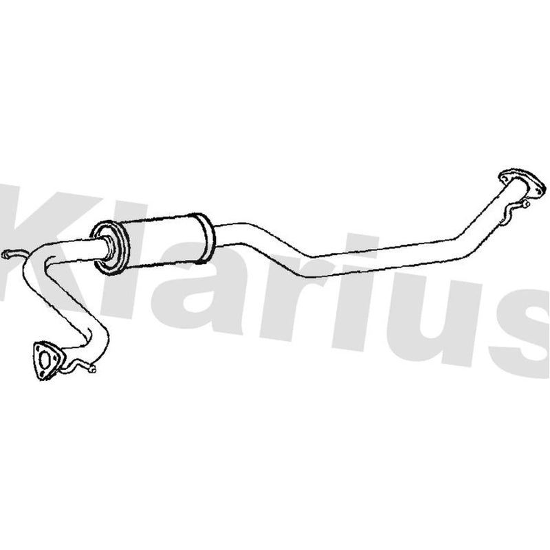 Klarius Box With Centre Pipe Centre fits Honda Jazz III 2008-2015 1.2 1.3 1.4