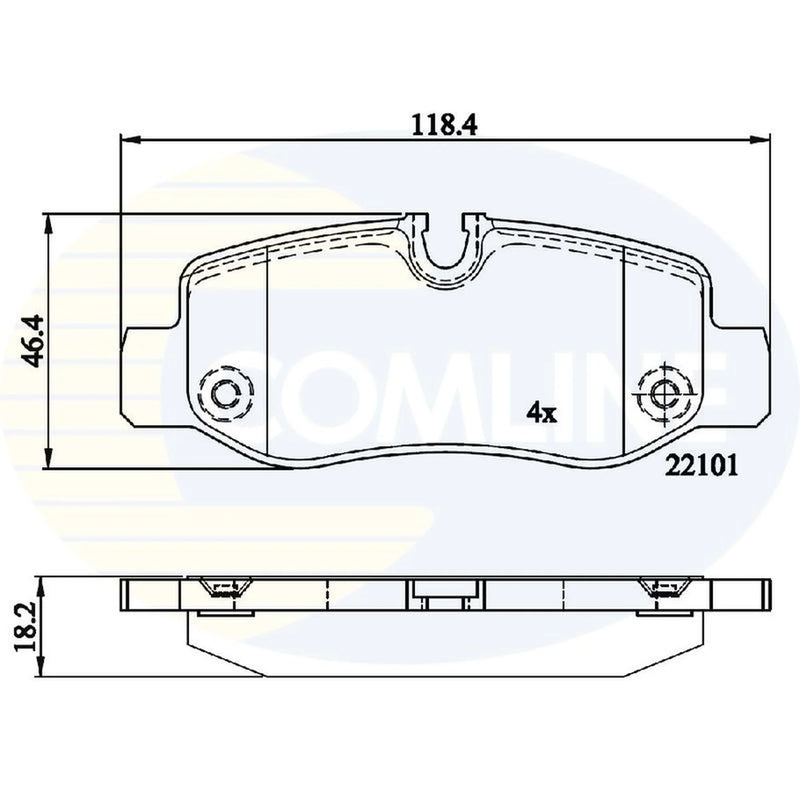 Comline 4 x Rear Brake Pad Set fits Mercedes-Benz Marco Polo Camper 2015 on