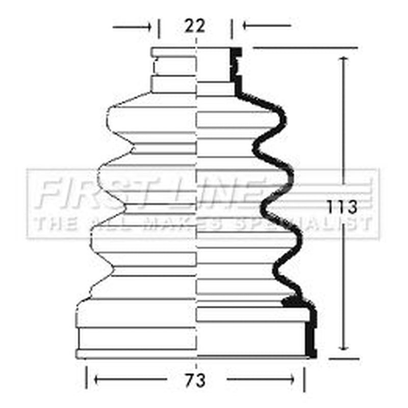 First Line Drive Shaft Bellow Kit Front Left fits Subaru Impreza 1994-2007