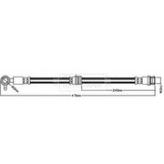 Borg & Beck Brake Hydraulic Hose Line Front Left BBH8424