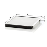 MANN-FILTER Cabin Air Filter (Pollen Filter) behind the glove compartment