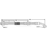Borg & Beck Brake Hydraulic Hose Line Front Left BBH6587