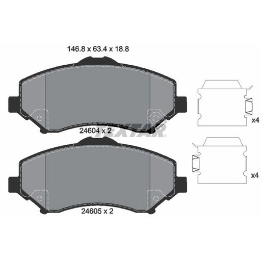 Textar Front Brake Pad Set 2460401