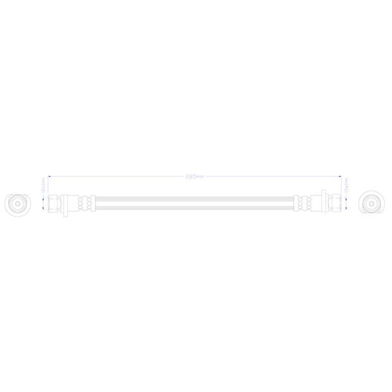 Juratek Brake Hydraulic Hose Line Rear Right fits Honda Jazz III 2008-2015