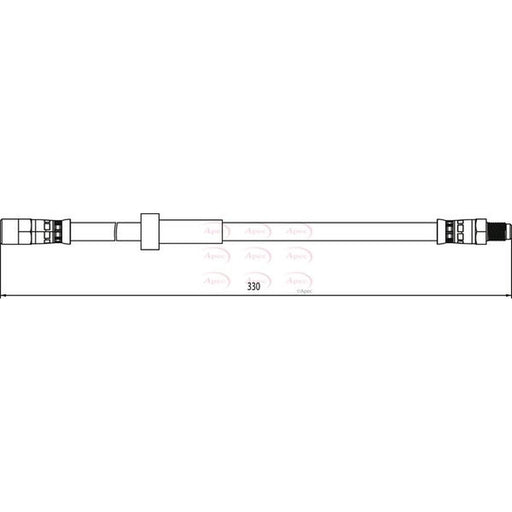 Apec Brake Hydraulic Hose Line Front fits Volvo S60 I 2000-2010 2.0 2.4 2.5