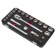 Sealey Premier Platinum Premier Platinum Socket Set 3/8"Sq Drive 31pc AK7921 Sealey Premier Platinum - Dynamic Drive